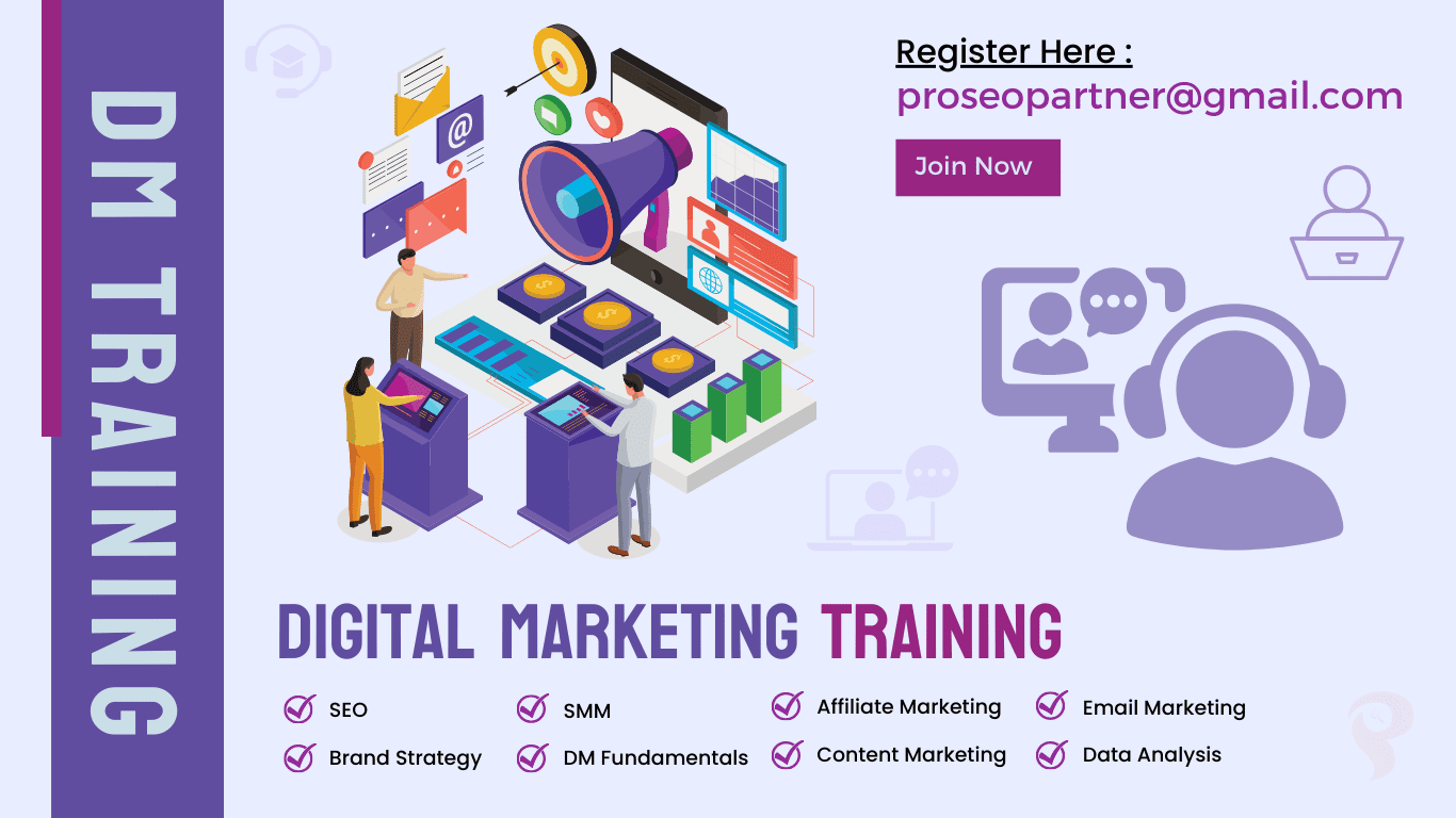 Digital Marketing Training (DMT) Service Banner - Pro SEO Partner