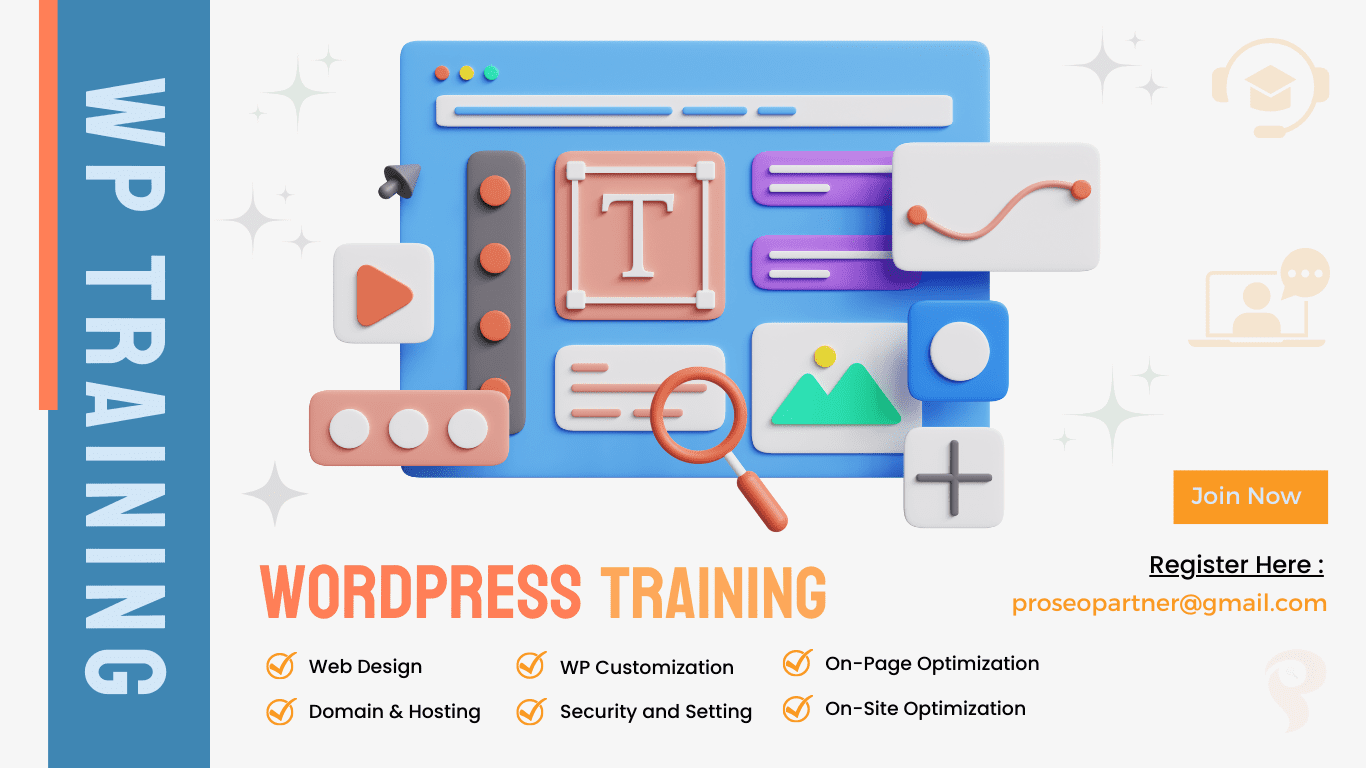 WordPress Training (WPT) Service Banner - Pro SEO Partner